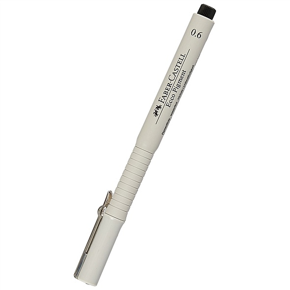 Ручка капиллярная черная 0,6мм "ECCO PIGMENT" Faber-Castell - фото 1