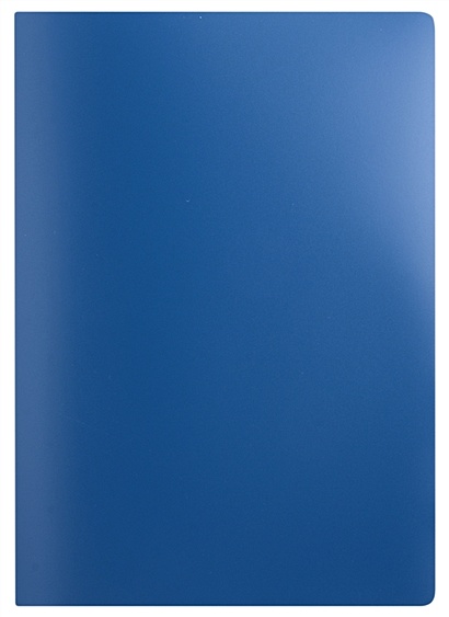 Папка с прижимами inФОРМАТ 1 зажим А4 синий пластик 0,55 мм карман - фото 1