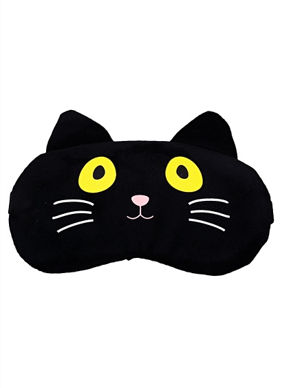 Маска для сна "Кот черный с усами" - фото 1