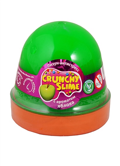Лизун-антистресс Mr. Boo Crunchy slime "Яблоко" - фото 1