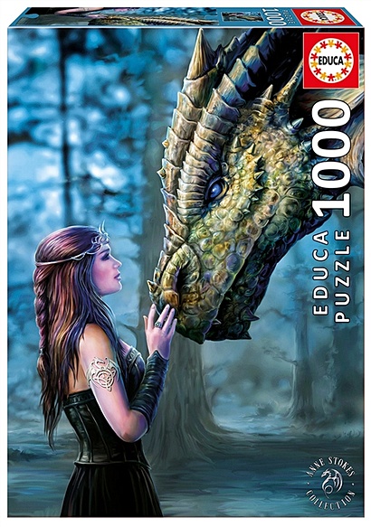 Пазл 1000 деталей "Девушка и дракон" - фото 1