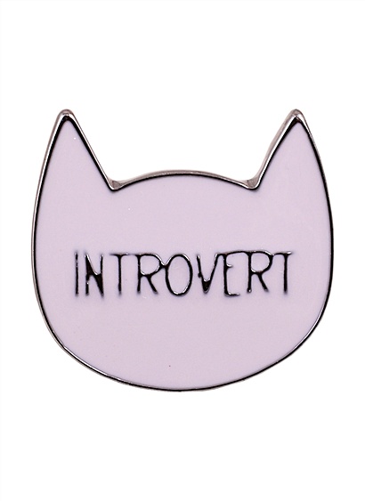 Значок "Pin Joy. Котик-интроверт" - фото 1