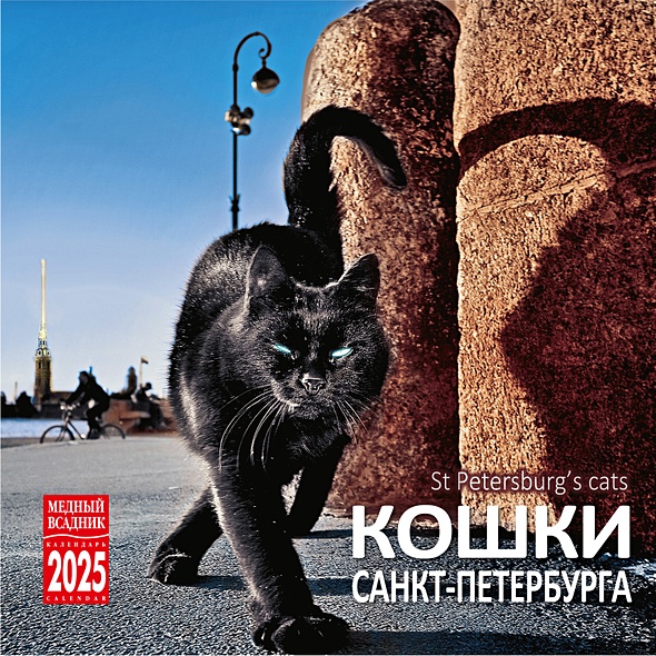 Календарь 2025г 300*300 "Кошки Петербурга" настенный, на скрепке - фото 1