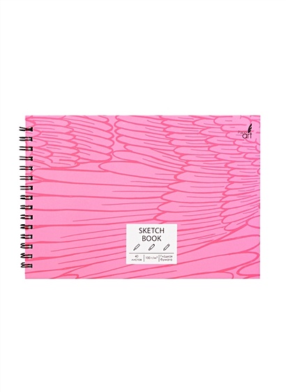 Скетчбук А5 40л "SKETCHBOOK. Розовый фламинго", 100г/м2, евроспираль - фото 1