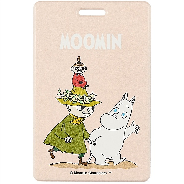 Чехол для карточек вертикальный MOOMIN Муми-тролль и Снусмумрик с малышкой Мю - фото 1