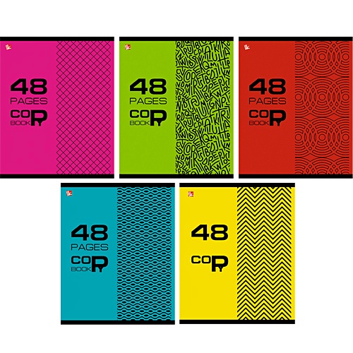 Цвет и графика 48л. 5 видов ТЕТРАДИ А5 (*скрепка) 48Л. Обложка: high-class - фото 1