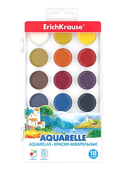 Краски акварельные 18цв ErichKrause - фото 1