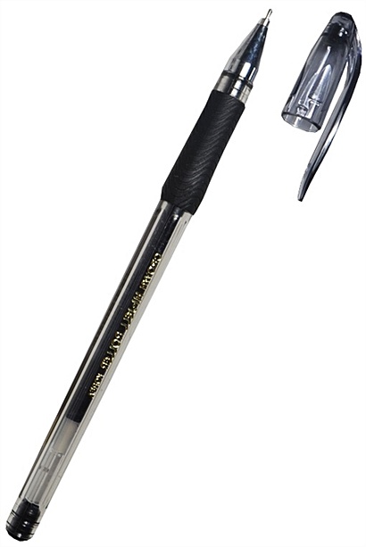 Ручка гелевая 0.7мм, черная, CROWN - фото 1