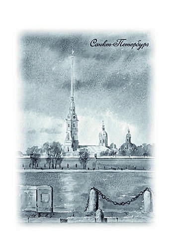 Пакет "Вид на Петропавловскую крепость", 25*35см - фото 1