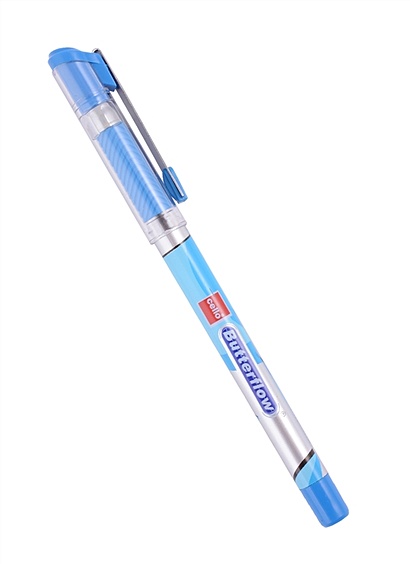 Ручка шариковая синяя "Butterflow", Cello - фото 1