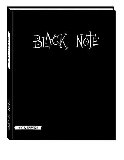 Комплект. Black Note. Альбом для рисования на черной бумаге + Комплект из 2-х белых ручек и белого карандаша WTJ_INSPIRATION - фото 1