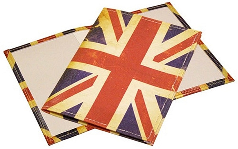 Обложка для автодокументов, со сменным блоком, к/з Лезар "Британский флаг", 140*100мм - фото 1