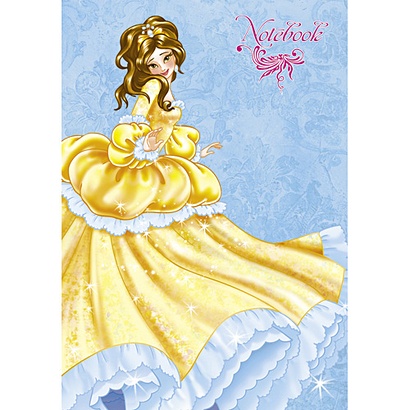 Принцесса в золотом платье КНИГИ ДЛЯ ЗАПИСЕЙ А6 (7БЦ С ПОРОЛОНОМ) - фото 1