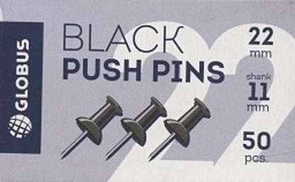 Кнопки гвоздики 50шт черные, к/к - фото 3