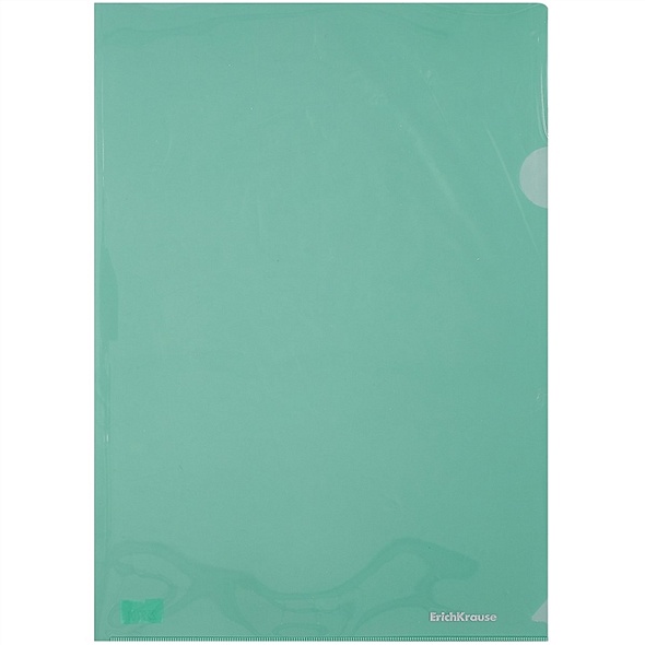 Папка-уголок А4 "Glossy Classic" пластик, зеленый, Erich Krause - фото 1
