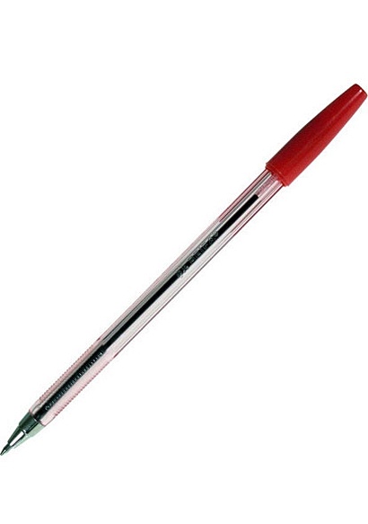 Ручка шариковая АА927 красная, мет.након., Beifa - фото 1