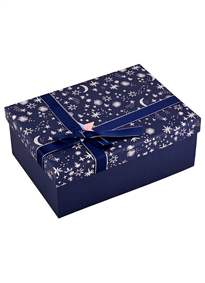 Коробка подарочная "Звездная ночь" 21*14*8,5см. картон - фото 1