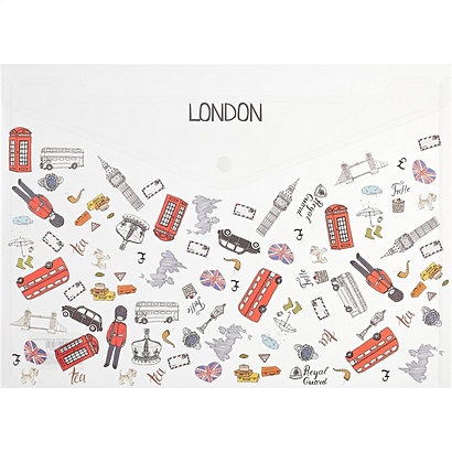 Папка-конверт А4 на кнопке "London" - фото 1