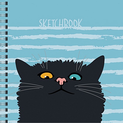 Скетчбук «Любопытный кот», 50 листов - фото 1