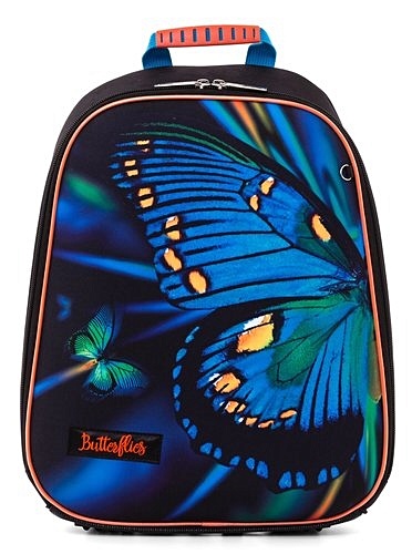 Рюкзак Hatber/Хатбер ERGONOMIC light-Butterfly" 37*29*17см, EVA материал светоотраж. 2 отделения на молнии" - фото 1