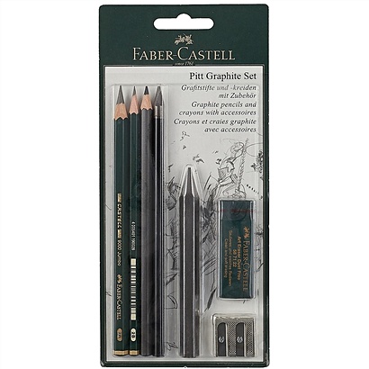 Пастельные карандаши PITT® и мелки PITT® Monochrome, в блистере, 6 предметов - фото 1