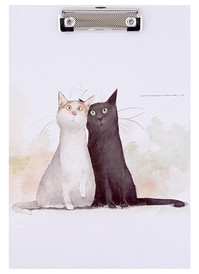 Планшет А4 "Коты. Павлик и Валера", лам. картон - фото 1