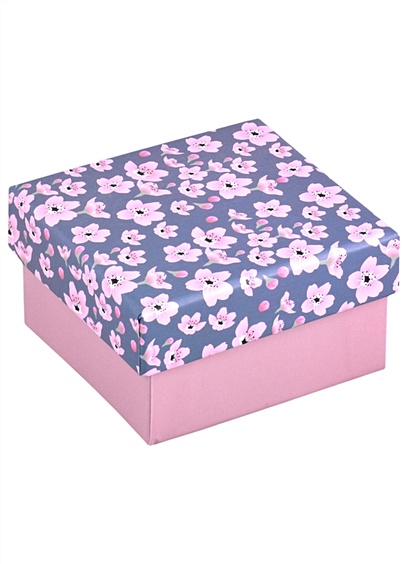 Коробка подарочная "Розовые цветы" 9*9*5,5см, картон - фото 1