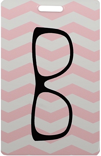 Чехол для карточек "Зигзаг розовый с очками" - фото 1