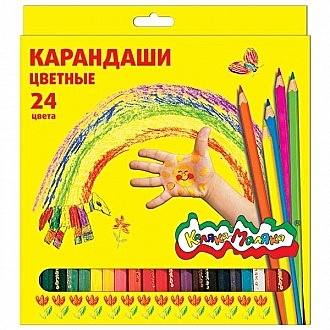 Карандаши цветные "Каляка-Маляка", 24 цвета - фото 1