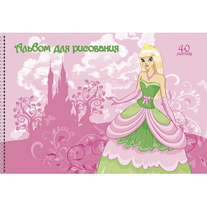 Альбомы для рисования «Принцесса Белла», 40 листов, 10 штук в упаковке - фото 1