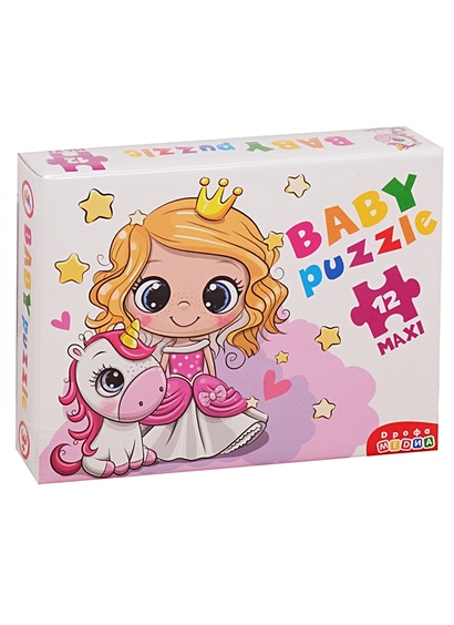 Baby Puzzle maxi "Принцесса и единороги", 12 деталей - фото 1
