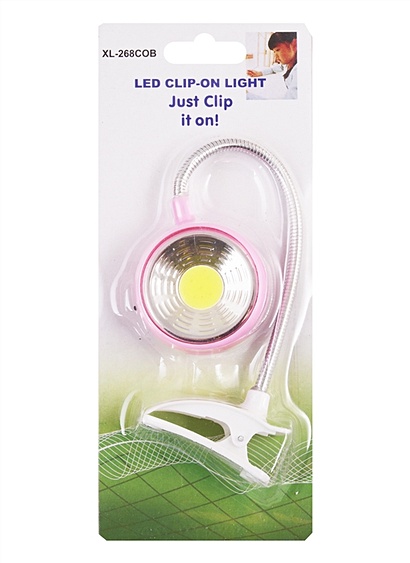 Мини-лампа LED с зажимом цветная - фото 1