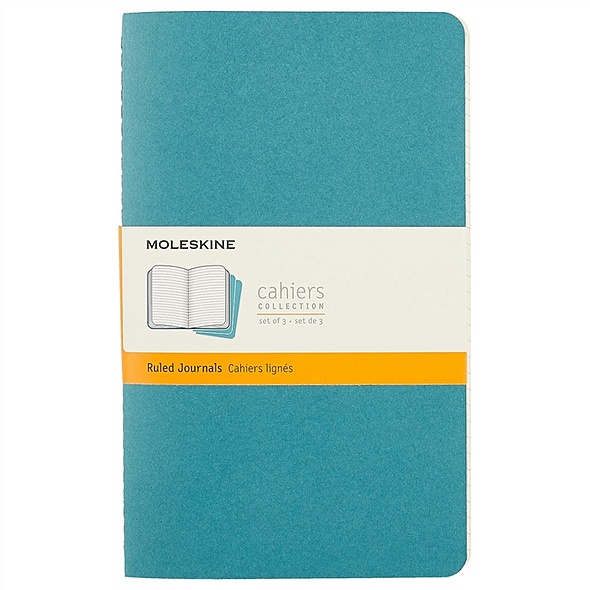 Записная книжка Moleskin Cahier Journal Large, 3 шт, голубой, 40 листов, А5 - фото 1