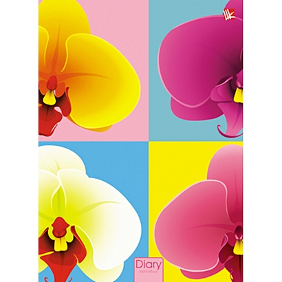 Графика. Орхидеи (поролон) 160л. А5- ЕЖЕДНЕВНИКИ 7БЦ С ПОРОЛОНОМ - фото 1