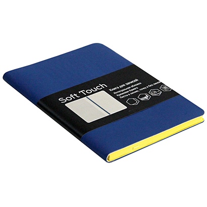 Книга для записей Soft Touch, А6, 80 листов, синий - фото 1