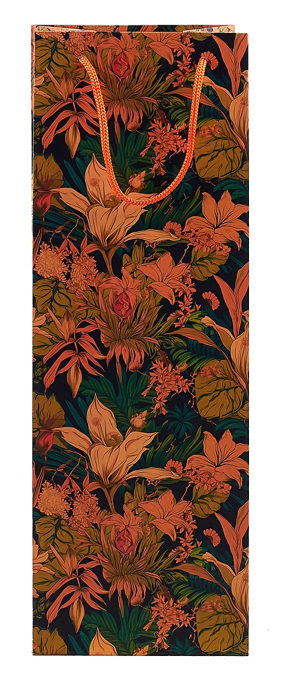 Пакет бутылочный 36*12*8,5 "Цветочный пейзаж" бум.мат.ламинат - фото 2