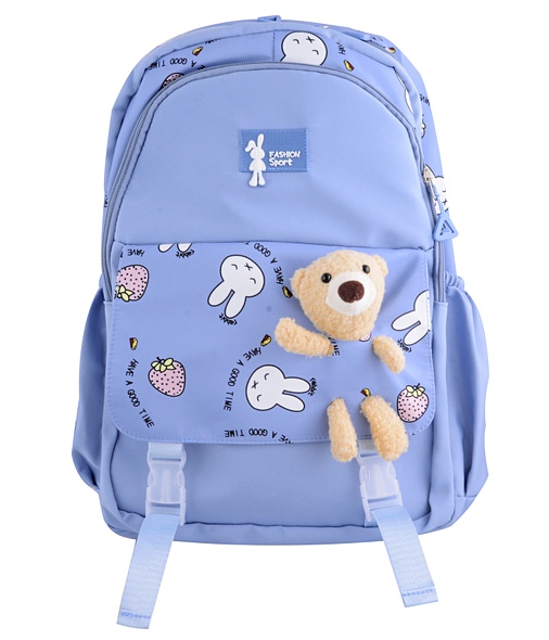 Рюкзак "Мишка" 44*30*12,5см, голубой, с игрушкой - фото 1