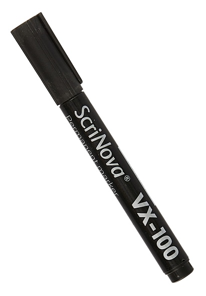 Маркер Permanent ScriNova VX-100, 1-3 мм, черный 710001 - фото 1