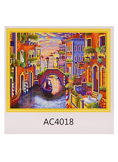 Алмазная мозаика на подрамнике "Венецианский канал", 40 х 50 см - фото 1