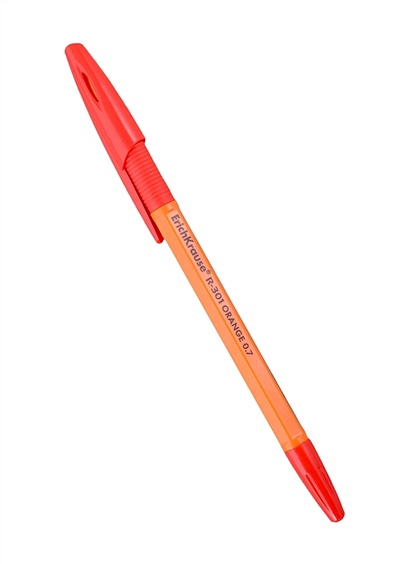 Ручка шариковая красная "R-301 Orange Stick&Grip" 0,7мм, ErichKrause - фото 1