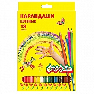 Карандаши цветные 18цв"Каляка-Маляка"-ККМ18 в карт.упаковке - фото 1