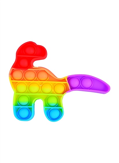 Поп ит. Игрушка-антистресс с пузырьками "Радужный динозаврик" - фото 1
