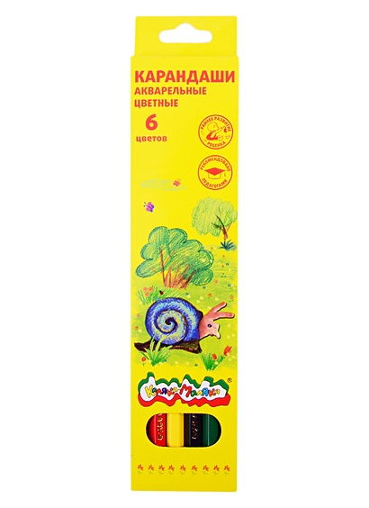 Набор цветн.каранд Каляка-Маляка 6 цв. шестигранные с заточкой акварельные - фото 1