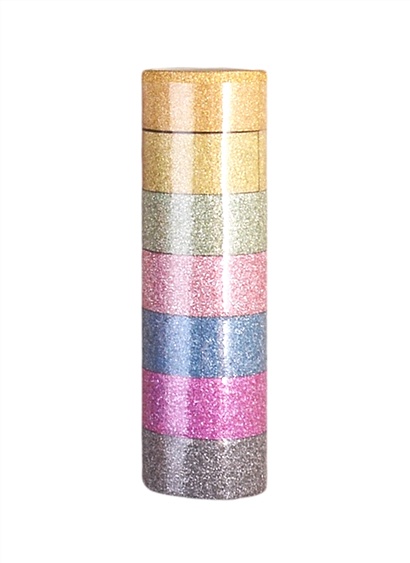 Клейкие ленты с блестками для скрапбукинга и декора "Пастель" - фото 1