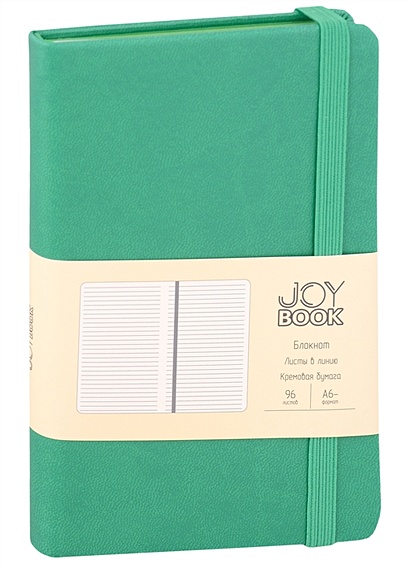 Записная книжка А6 96л лин. "Joy Book. Альпийский луг" иск.кожа, тонир.блок, скруг.углы, ляссе, резинка, карман на задн.форзаце - фото 1