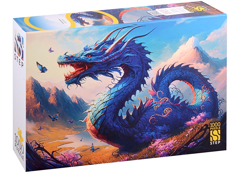 Пазл "Синий дракон", 1000 деталей - фото 1