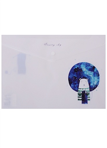 Папка-конверт на кнопке "Starry sky", А4 - фото 1