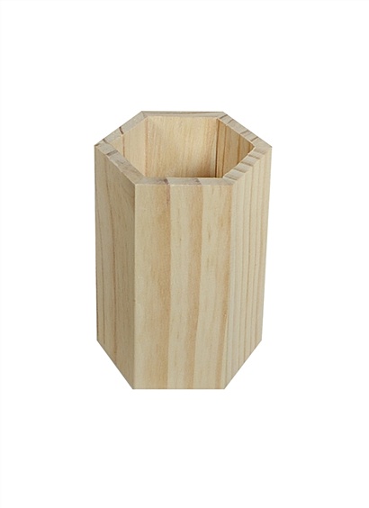Карандашница-стакан многоугольная (AM5814) (1шт) (дерево) - фото 1