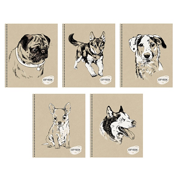 Тетрадь общая Sketch dog, А5, 48 листов - фото 1