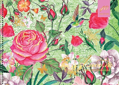 Розовый сад АЛЬБОМЫ ДЛЯ РИСОВАНИЯ (гребень). 40 листов - фото 1